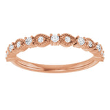 14K Rose 1/5 CTW Natural Diamond Anniversary Band