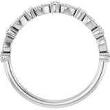 14K White 1/5 CTW Natural Diamond Anniversary Band