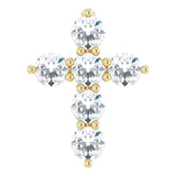 14K Yellow 1/4 CTW Lab-Grown Diamond Cross Pendant