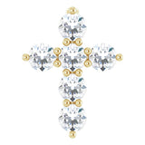 14K Yellow Gold 1/4 CTW Natural Diamond Cross Pendant