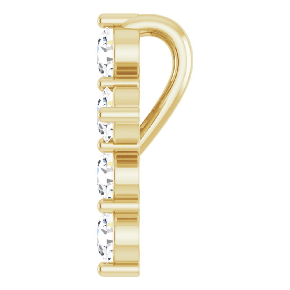14K Yellow Gold 1/4 CTW Lab-Grown Diamond Cross Pendant