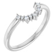 14K White Gold .08 CTW Lab-Grown Diamond  Contour Band