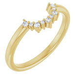 14K Yellow .07 CTW Natural Diamond Contour Band