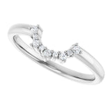 14K White Gold .08 CTW Lab-Grown Diamond  Contour Band