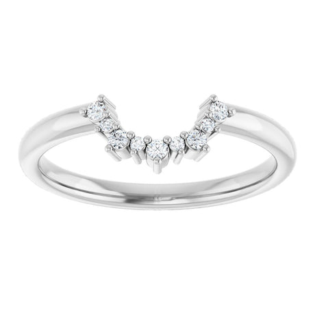 14K White Gold .08 CTW Lab-Grown Diamond  Contour Band