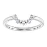 14K White Gold .08 CTW Lab-Grown Diamond  Contour Band