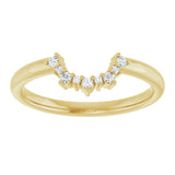 14K Yellow .07 CTW Natural Diamond Contour Band