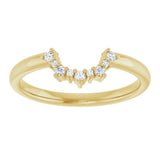 14K Yellow Gold .07 CTW Natural Diamond Contour Band