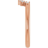 14K Rose Gold .07 CTW Natural Diamond Contour Band