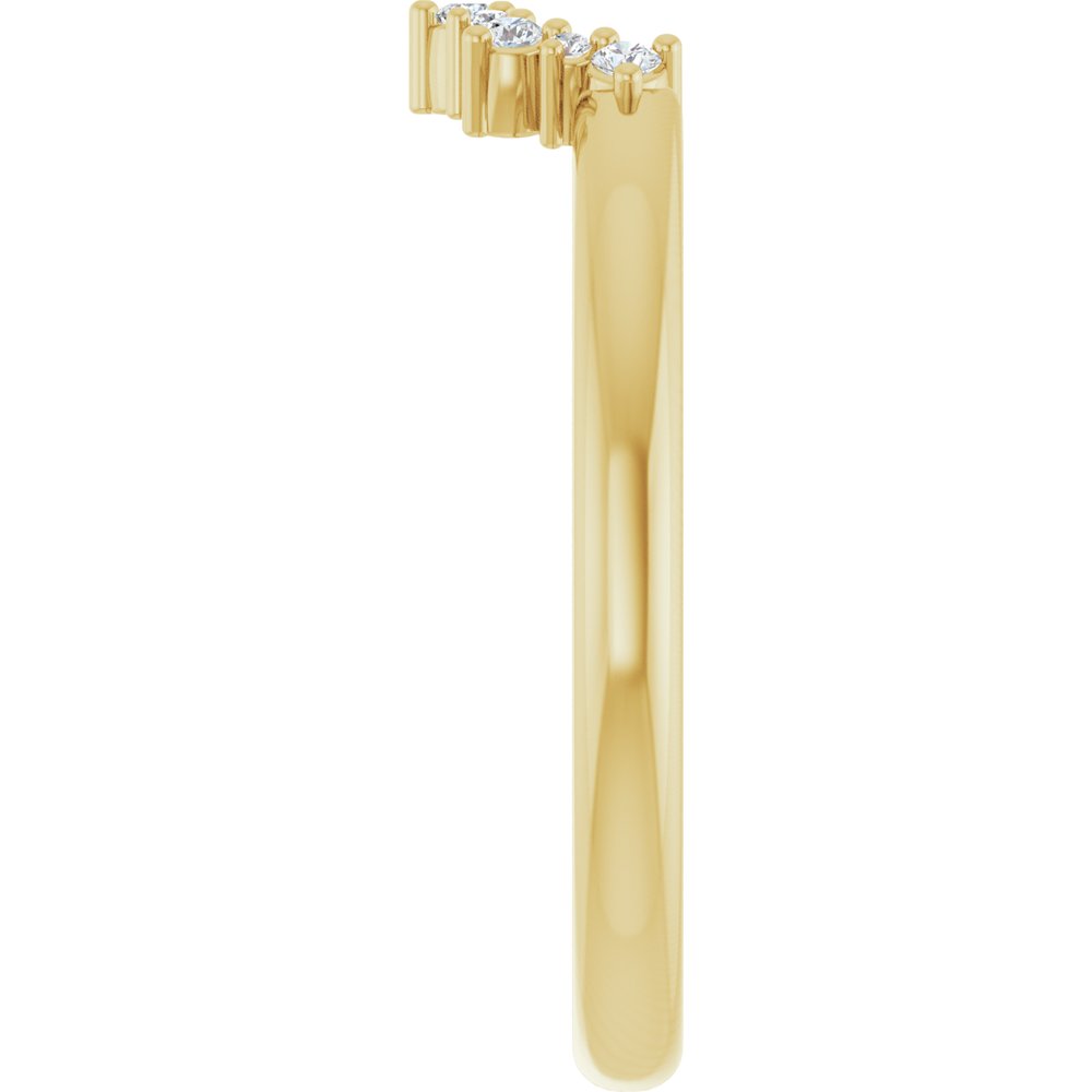 14K Yellow Gold .07 CTW Natural Diamond Contour Band