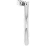 14K White Gold .08 CTW Lab-Grown Diamond  Contour Band