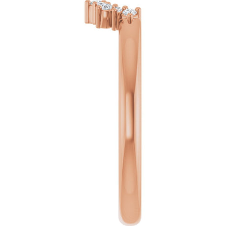 14K Rose Gold .07 CTW Natural Diamond Contour Band