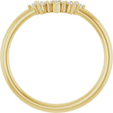 14K Yellow Gold .07 CTW Natural Diamond Contour Band