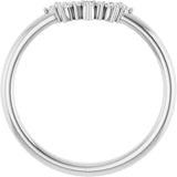 14K White Gold .08 CTW Lab-Grown Diamond  Contour Band