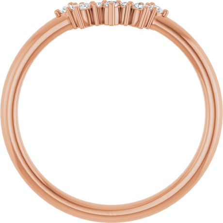 14K Rose Gold .07 CTW Natural Diamond Contour Band