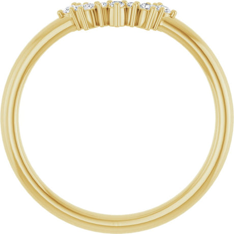 14K Yellow Gold .07 CTW Natural Diamond Contour Band