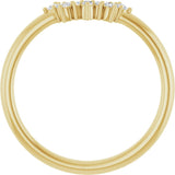 14K Yellow .07 CTW Natural Diamond Contour Band