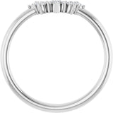 Platinum .07 CTW Natural Diamond Contour Band