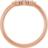 14K Rose Gold .07 CTW Natural Diamond Contour Band