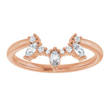 14K Rose Gold 1/5 CTW Natural Diamond Contour Band