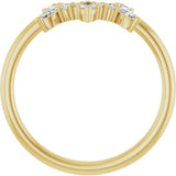 14K Yellow Gold 1/5 CTW Natural Diamond Contour Band