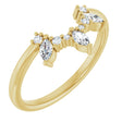14K Yellow Gold 1/5 CTW Natural Diamond Contour Band