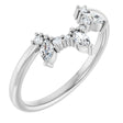 14K White Gold 1/5 CTW Natural Diamond Contour Band