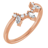 14K Rose Gold 1/5 CTW Natural Diamond Contour Band