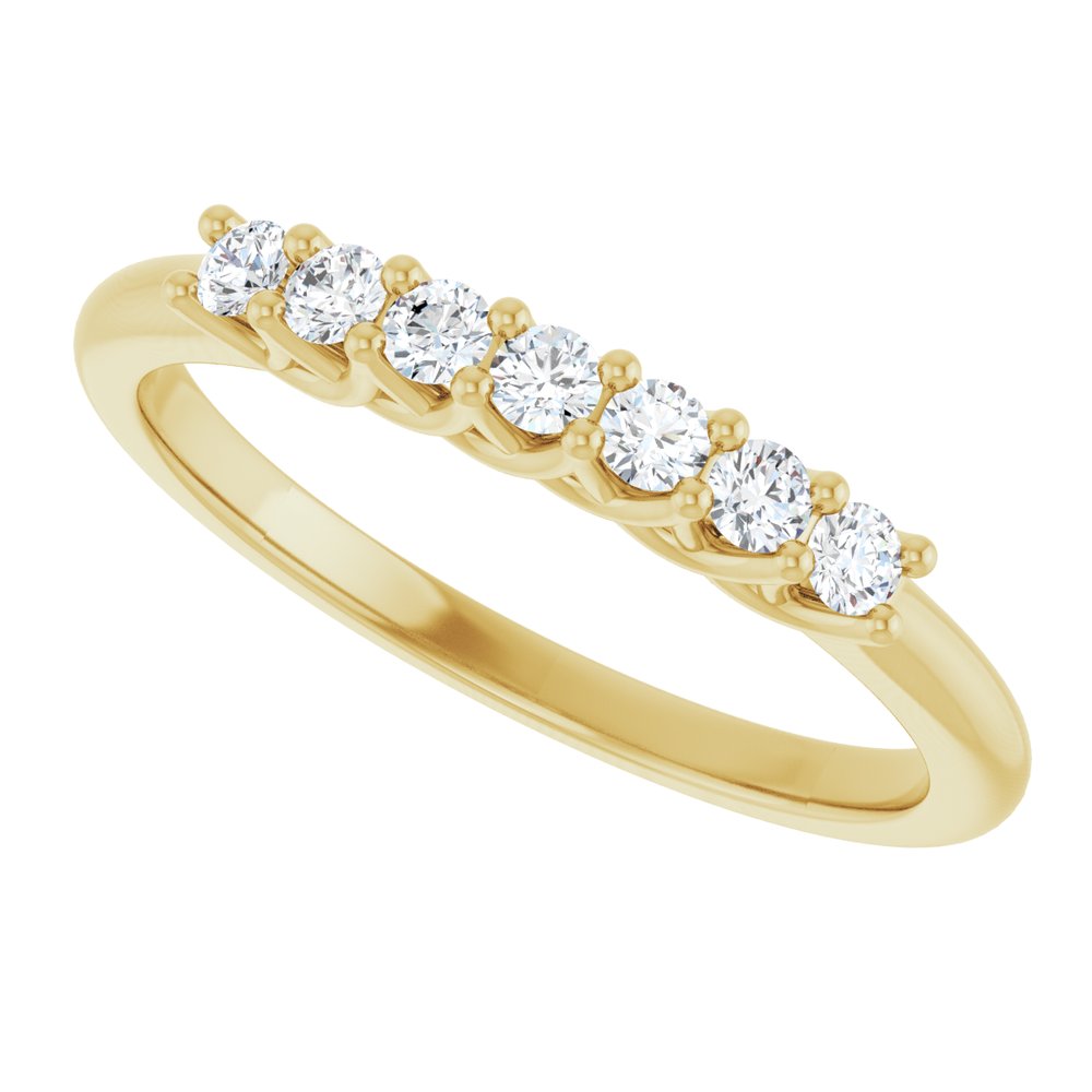 14K Yellow 1/5 CTW Natural Diamond Anniversary Band