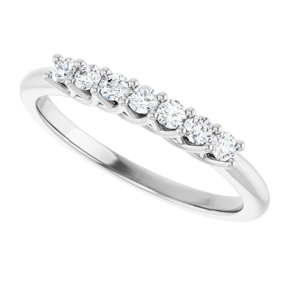 14K White 1/5 CTW Natural Diamond Anniversary Band