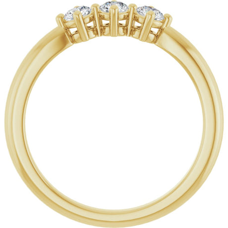 14K Yellow 1/3 CTW Lab-Grown Diamond Anniversary Band