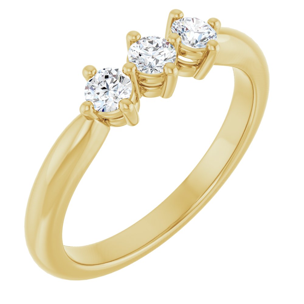 14K Yellow 1/3 CTW Lab-Grown Diamond Anniversary Band