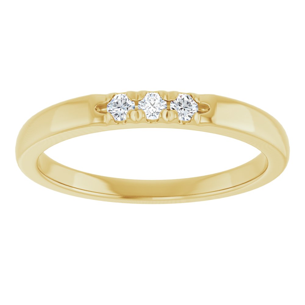 14K Yellow .08 CTW Natural Diamond Anniversary Band