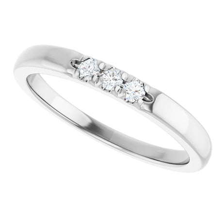 14K White 0.08 CTW Lab-Grown Diamond Anniversary Band