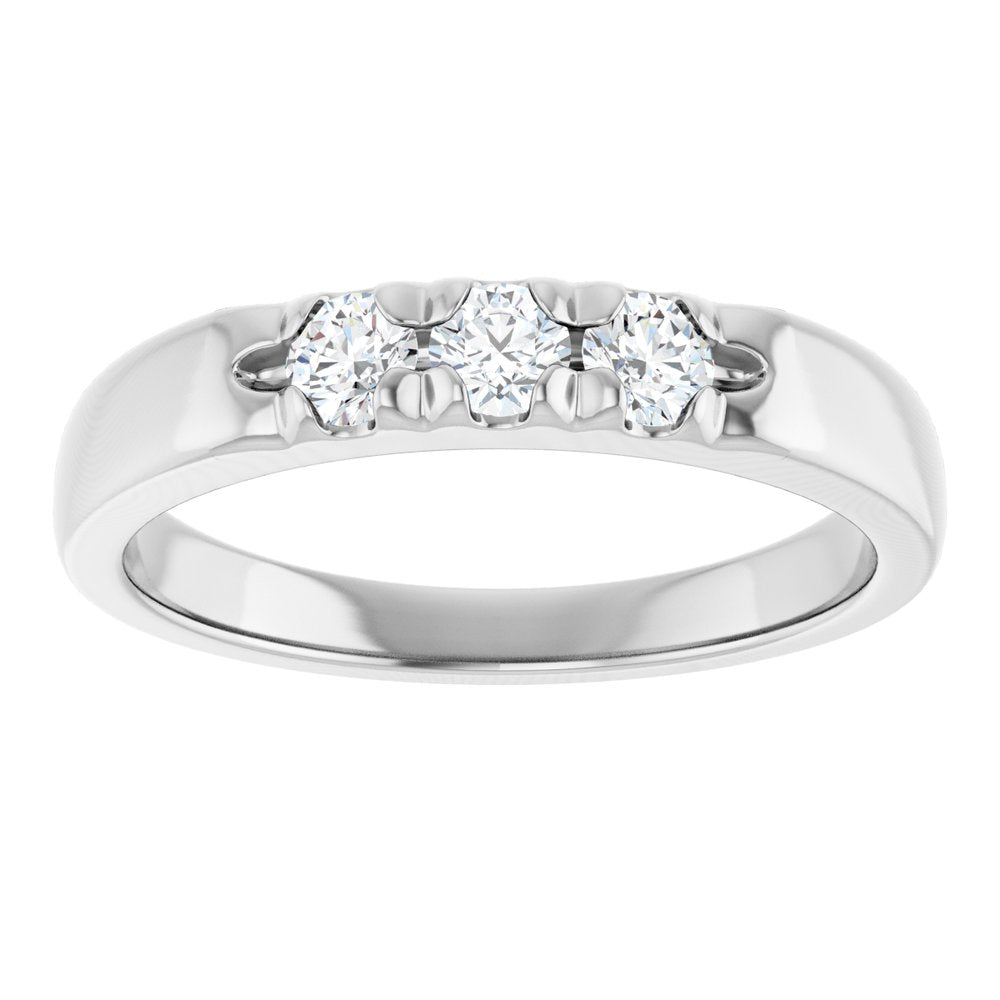 14K White 1/3 CTW Lab-Grown Diamond Anniversary Band