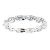 Platinum 1/5 CTW Natural Diamond Twisted Eternity Band Size 5