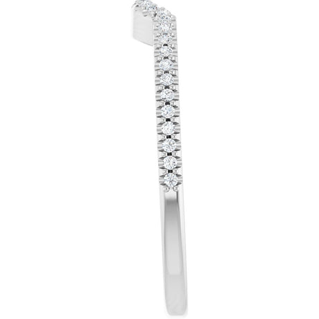 14K White Gold 1/8 CTW Lab-Grown Diamond Contour Band