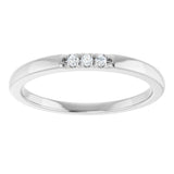 14K White .04 CTW Natural Diamond Anniversary Band