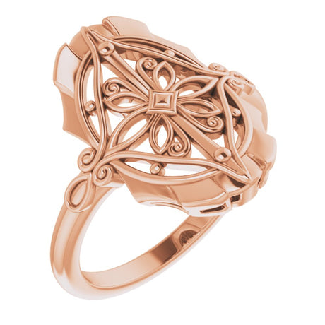 14K Rose Vintage-Inspired Ring