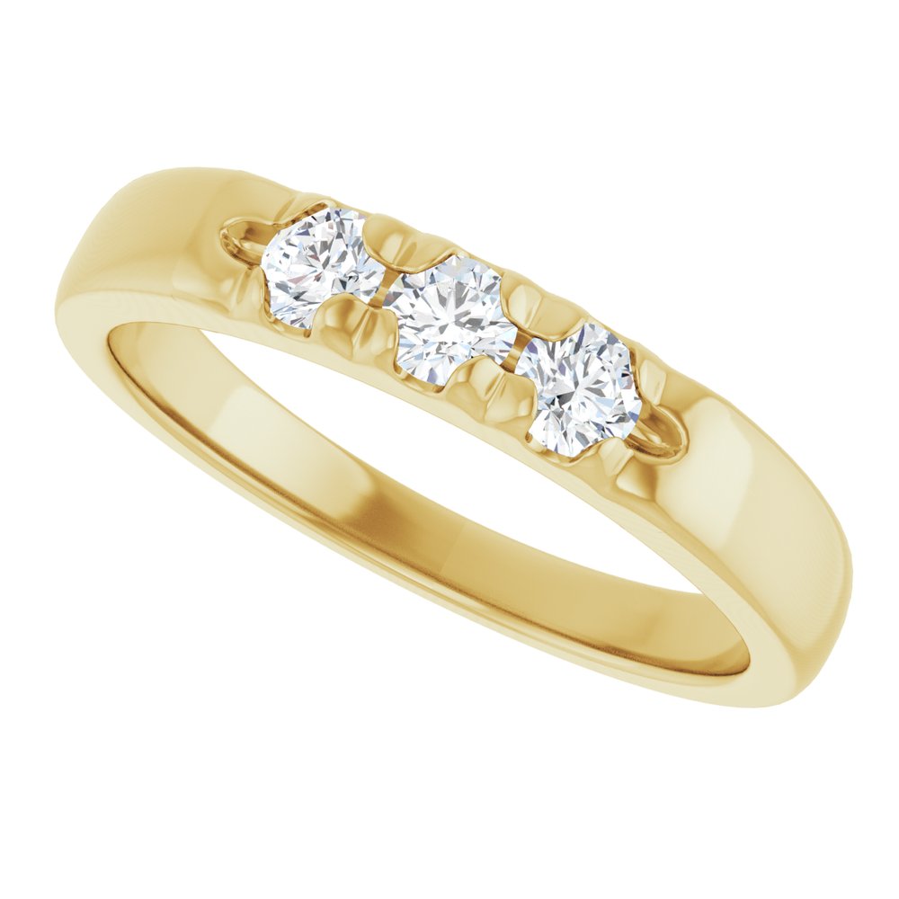 14K Yellow 1/3 CTW Lab-Grown Diamond Anniversary Band