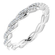 Platinum 1/5 CTW Natural Diamond Twisted Eternity Band Size 5