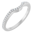 14K White Gold 1/8 CTW Lab-Grown Diamond Contour Band