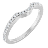 14K White Gold 1/8 CTW Lab-Grown Diamond Contour Band
