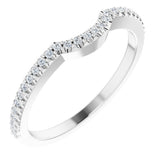 14K White Gold 1/8 CTW Natural Diamond Contour Band