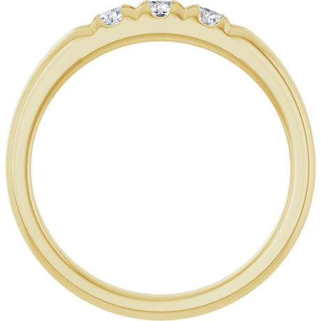 14K Yellow 1/3 CTW Lab-Grown Diamond Anniversary Band