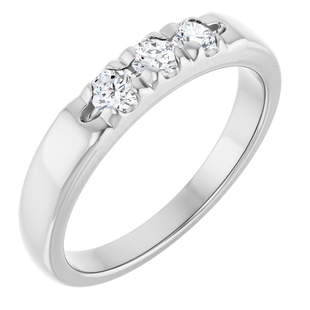 14K White 1/3 CTW Lab-Grown Diamond Anniversary Band