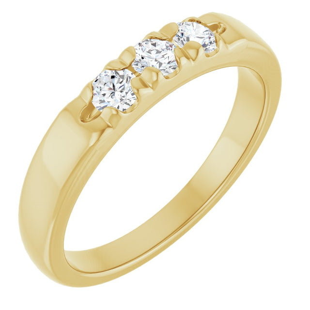 14K Yellow 1/3 CTW Lab-Grown Diamond Anniversary Band