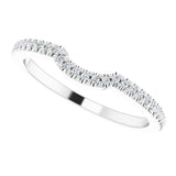 14K White 1/8 CTW Natural Diamond Band