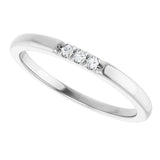 14K White .04 CTW Natural Diamond Anniversary Band