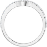 14K White Gold 1/8 CTW Lab-Grown Diamond Contour Band